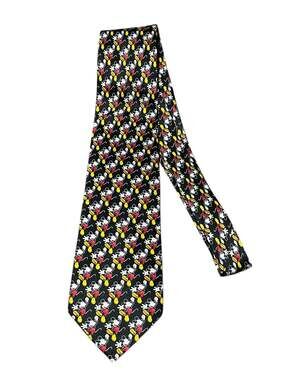 Vintage Mickey Unlimited All Over Mickey Mouse Print 100% Silk Tie